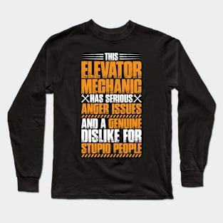 Elevator Mechanic Elevator Installer Long Sleeve T-Shirt